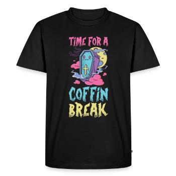 Time For A Coffin Break Vampire Gift - T-shirt Premium bio Homme - noir - Devant - Nico (187cm)