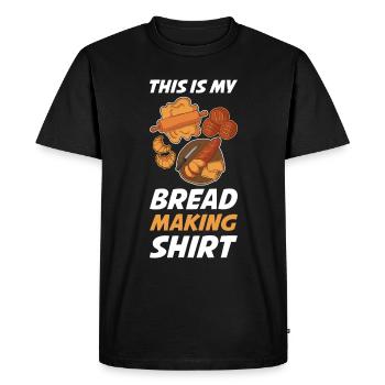 This Is My Bread Making Baking Gift - Men's Premium Organic T-Shirt - black - Front - Nico (187cm)