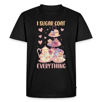 I Sugar Coat Everything Baking Gift - T-shirt Premium bio Homme - noir - Devant - Nico (187cm)