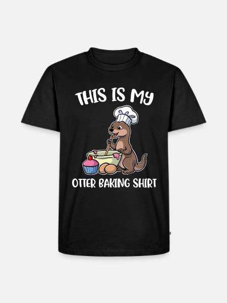Otter Baking Baking Gift - Men's Premium Organic T-Shirt - black
