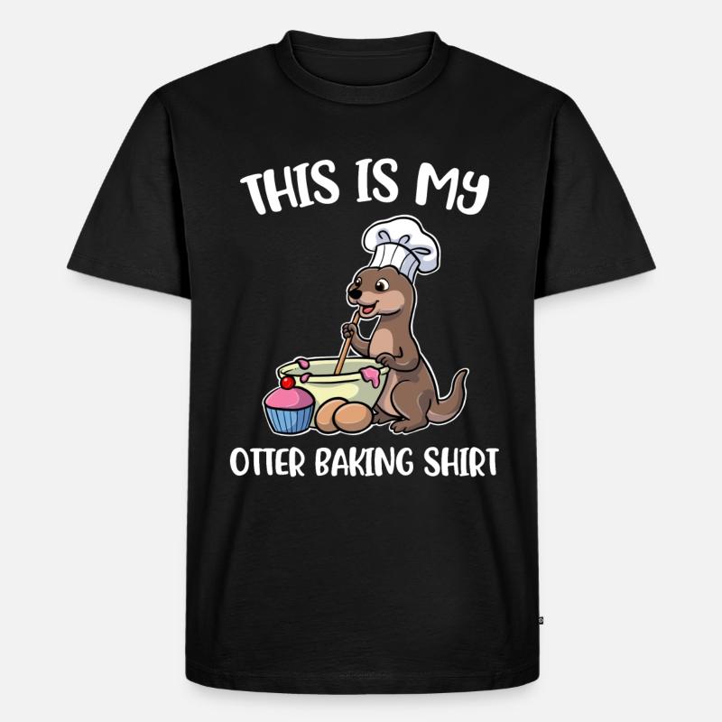 Otter Baking Baking Gift - Men's Premium Organic T-Shirt - black