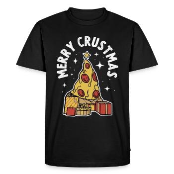 Pizza Christmas Christmas Dinner Gift - Men's Premium Organic T-Shirt - black - Front - Nico (187cm)