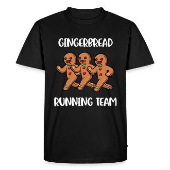 Gingerbread Man Running Team Cookie Gift - T-shirt Premium bio Homme - noir - Devant - Nico (187cm)