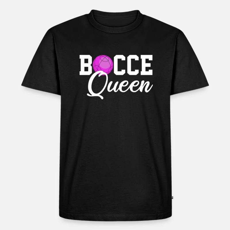 Bocce queen, bocce ball - Männer Premium Bio T-Shirt - Schwarz