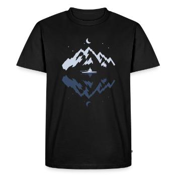 Aviron Montagnes Canoë Kayak Aventure Nature - T-shirt Premium bio Homme - noir - Devant - Nico (187cm)