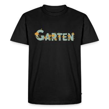 Jardin - Jardinage - Jardinier - Plantes à fleurs - T-shirt Premium bio Homme - noir - Devant - Nico (187cm)