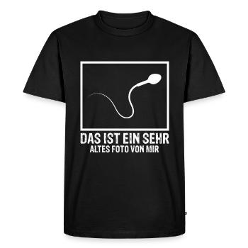 Das Ist Ein Sehr Altes Foto Von Mir Lustige Spruch - Männer Premium Bio T-Shirt - Schwarz - Vorne - Nico (187cm)