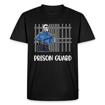 Prison Guard Prison Gift - Men's Premium Organic T-Shirt - black - Front - Nico (187cm)