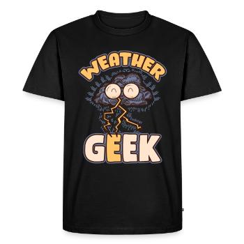 Weather Geek Meteorology Gift - Men's Premium Organic T-Shirt - black - Front - Nico (187cm)