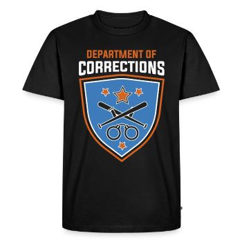 Department Of Corrections Prison Gift - Men's Premium Organic T-Shirt - black - Front - Nico (187cm)