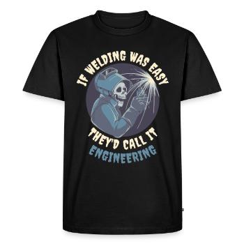 If Welding Was Easy Welder Gift - Men's Premium Organic T-Shirt - black - Front - Nico (187cm)