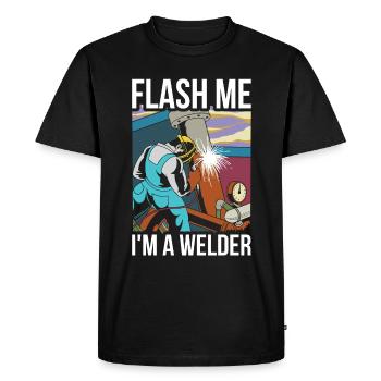 Flash Me im A Welder Welder Cadeau - T-shirt Premium bio Homme - noir - Devant - Nico (187cm)