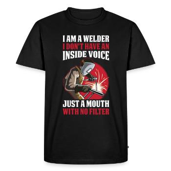 Dans le cadeau Soudeur A Welder - T-shirt Premium bio Homme - noir - Devant - Nico (187cm)