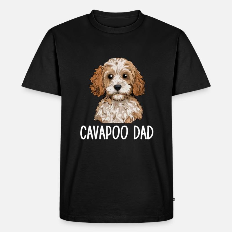Cavapoo Papa, Cavapoo - T-shirt Premium bio Homme - noir