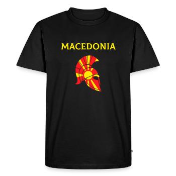Macedonia flag, Ancient macedonia - Men's Premium Organic T-Shirt - black - Front - Nico (187cm)