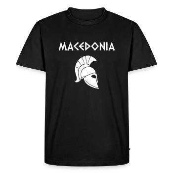 Macedonia flag, macedonia - Men's Premium Organic T-Shirt - black - Front - Nico (187cm)