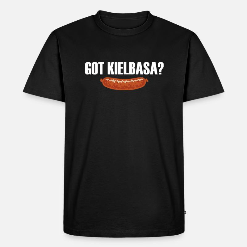 got kielbasa - Männer Premium Bio T-Shirt - Schwarz