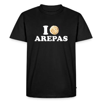 J’adore les arepas, venezuela arepas - T-shirt Premium bio Homme - noir - Devant - Nico (187cm)