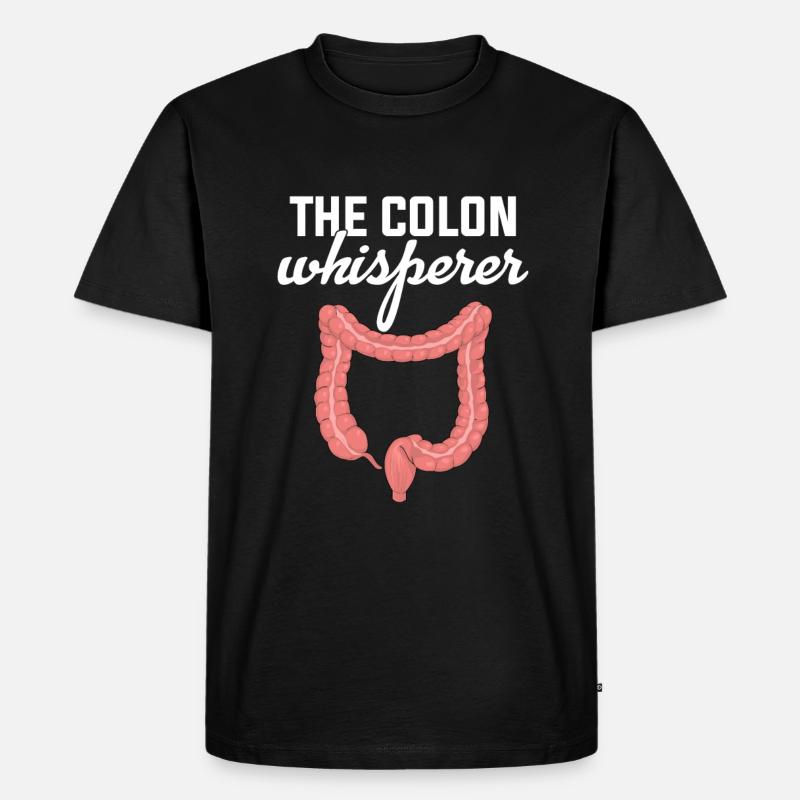 Colon Whisperer, Endoscopy Gastroenterology - Männer Premium Bio T-Shirt - Schwarz