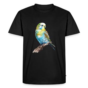 Perruche perruche, perruche - T-shirt Premium bio Homme - noir - Devant - Nico (187cm)