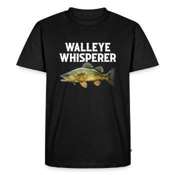 walleye whisperer, Fishing - Men's Premium Organic T-Shirt - black - Front - Nico (187cm)
