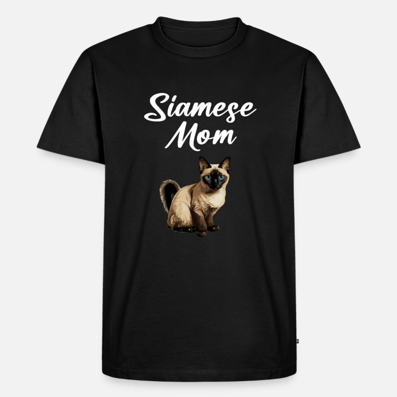 siamese cat - Männer Premium Bio T-Shirt - Schwarz