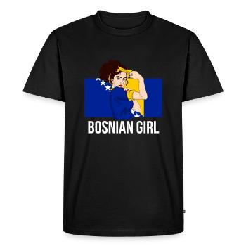 Bosnie-Herzégovine - T-shirt Premium bio Homme - noir - Devant - Nico (187cm)