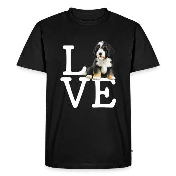 Bernedoodle Amour - T-shirt Premium bio Homme - noir - Devant - Nico (187cm)