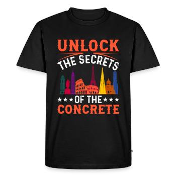 Explorateurs urbains Secrets des bâtiments - T-shirt Premium bio Homme - noir - Devant - Nico (187cm)