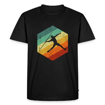Javelin throwing vintage - Men's Premium Organic T-Shirt - black - Front - Nico (187cm)