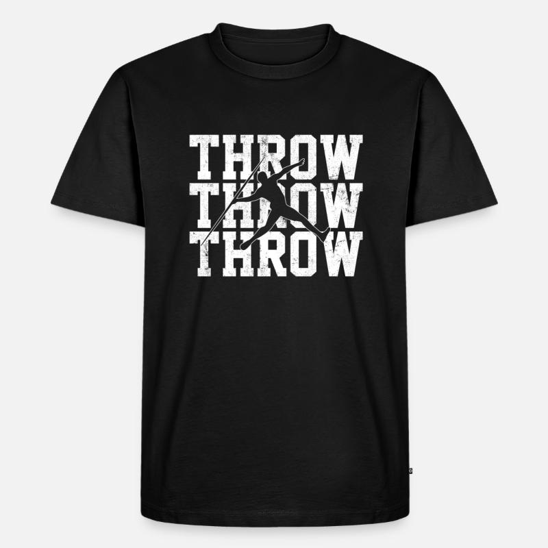 Javelin throwing - Männer Premium Bio T-Shirt - Schwarz