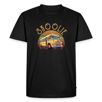 skoolie Converted School Bus - Men's Premium Organic T-Shirt - black - Front - Nico (187cm)