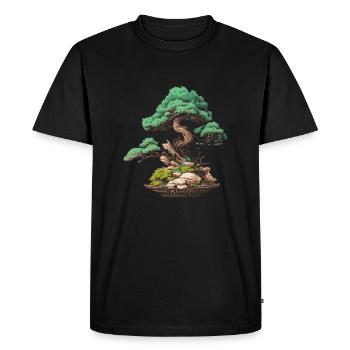 bonsai Japanese Art - Men's Premium Organic T-Shirt - black - Front - Nico (187cm)