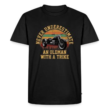 Motortrike Three Wheeled Motorcycle Triker - Men's Premium Organic T-Shirt - black - Front - Nico (187cm)
