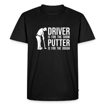 Drôle de dicton de golfeur - Driver Putter Funny - T-shirt Premium bio Homme - noir - Devant - Nico (187cm)