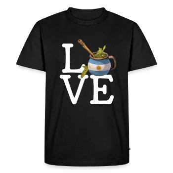 Yerba Mate argentina - Men's Premium Organic T-Shirt - black - Front - Nico (187cm)