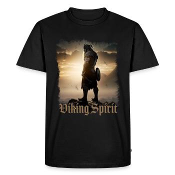 Épique Viking guerrier Viking motif - T-shirt Premium bio Homme - noir - Devant - Nico (187cm)