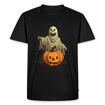 Creepy Halloween Ghost Costume Ghost - Men's Premium Organic T-Shirt - black - Front - Nico (187cm)