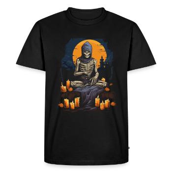 Costume de momie de terreur cadeau Halloween - T-shirt Premium bio Homme - noir - Devant - Nico (187cm)