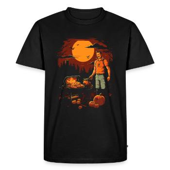 Soirée barbecue pour Halloween Barbecue effrayant - T-shirt Premium bio Homme - noir - Devant - Nico (187cm)
