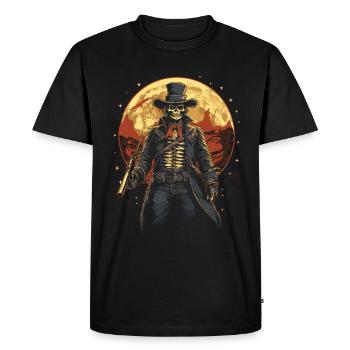 Halloween Cowboy Aventure Scary Far West - T-shirt Premium bio Homme - noir - Devant - Nico (187cm)