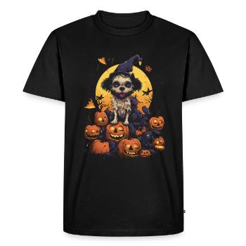 Halloween Dogs Fun Trick or Treat Spooky Dogs - Men's Premium Organic T-Shirt - black - Front - Nico (187cm)