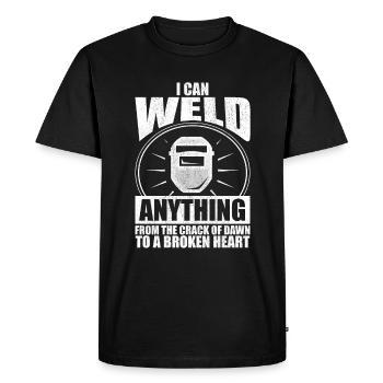 Superpuissance du soudage – Nous soudons tout ! - T-shirt Premium bio Homme - noir - Devant - Nico (187cm)
