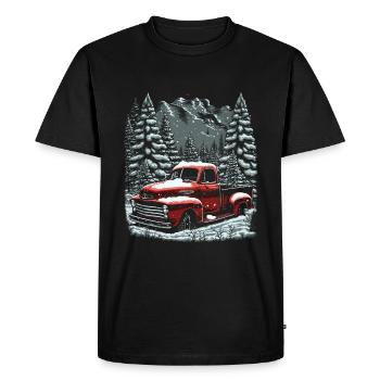 Nostalgische Weihnachtsstimmung: Oldtimer-Truck - T-shirt Premium bio Homme - noir - Devant - Nico (187cm)