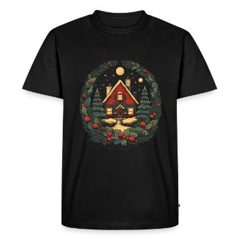 Christmas atmosphere with our home decorations - Men's Premium Organic T-Shirt - black - Front - Nico (187cm)