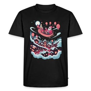 L’art moderne rencontre le Père Noël de Noël - T-shirt Premium bio Homme - noir - Devant - Nico (187cm)