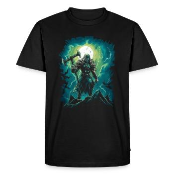 The god of thunder on your Halloween Thor - Men's Premium Organic T-Shirt - black - Front - Nico (187cm)