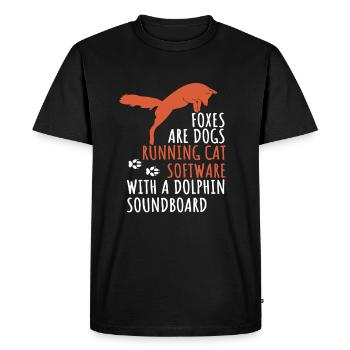 Füchse - Lustiger Spruch über Füchse Wald Hunde - Männer Premium Bio T-Shirt - Schwarz - Vorne - Nico (187cm)