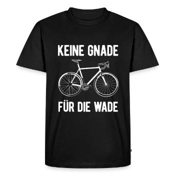 Keine Gnade Für Die Wade Fahrrad Rennrad Spruch Ra - Männer Premium Bio T-Shirt - Schwarz - Vorne - Nico (187cm)