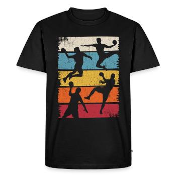 Handball Sport Coach Turnier Ball Sportfan Handbal - Männer Premium Bio T-Shirt - Schwarz - Vorne - Nico (187cm)